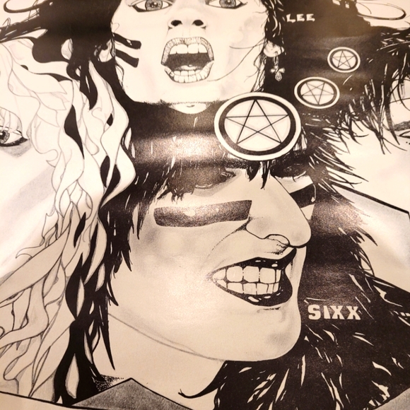 RARE Vintage Motley Crue Illustrated poster. - Picture 7 of 10